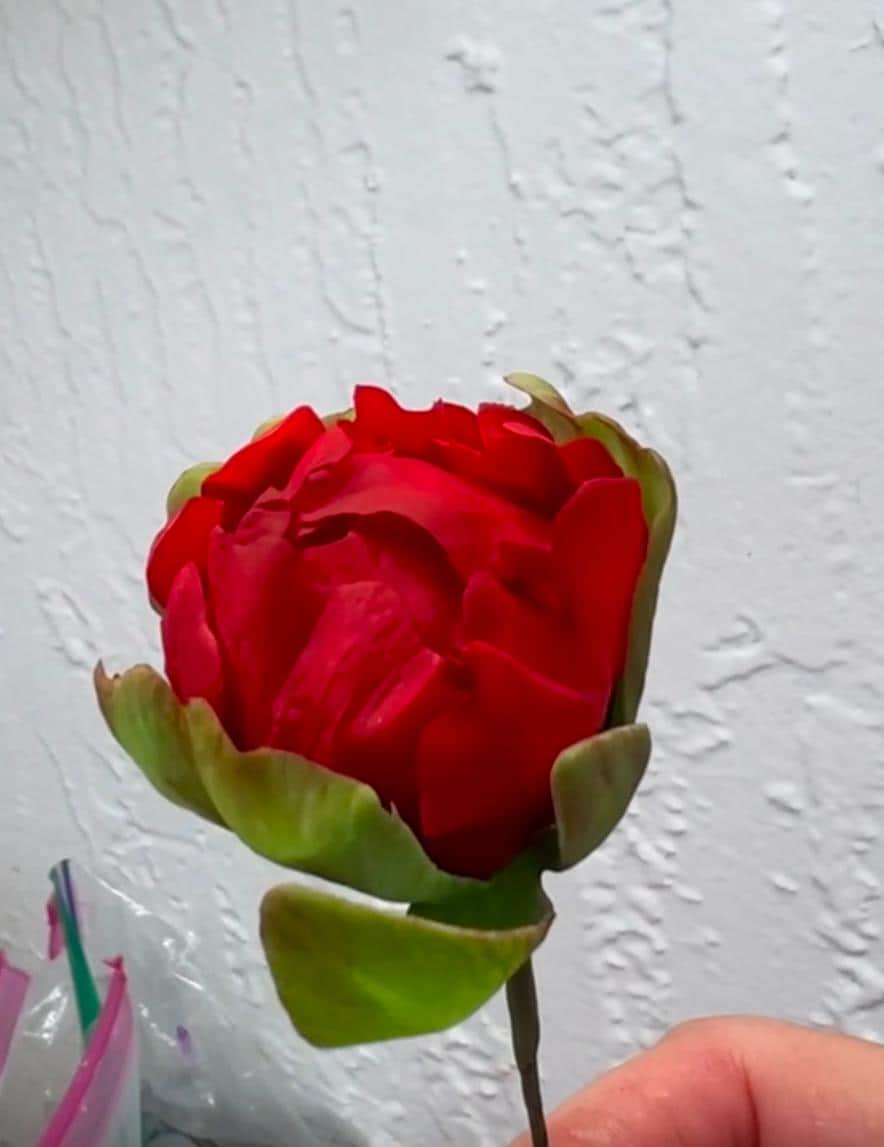 Edible Sugar Flower Cake Topper: Rose, Peony Arrangement