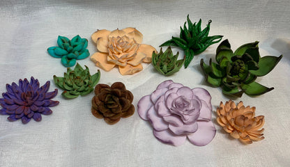 Edible Succulent Cake Toppers: Gum Paste Flowers, Wedding Cake Decorations