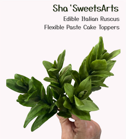 Edible Sugar Flower Cake Topper: Calla Lilies, Roses, Ruscus