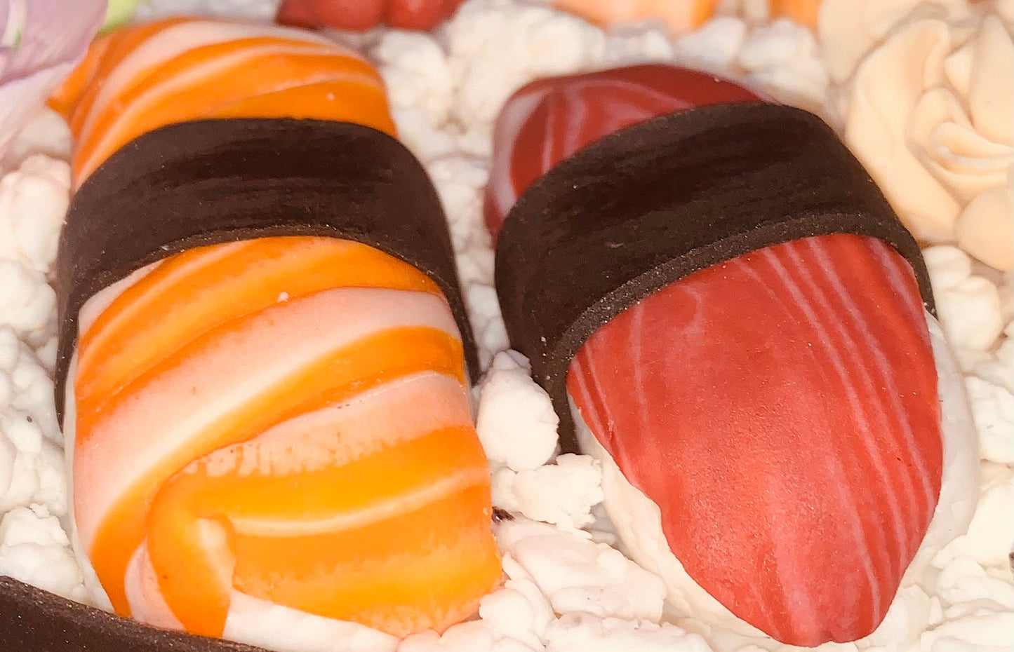 Handmade Edible Sushi Cake Topper, Fondant Sushi Decorations