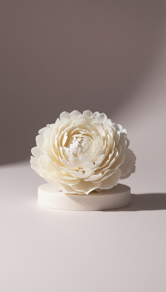 White Peony Sugar Flower Topper