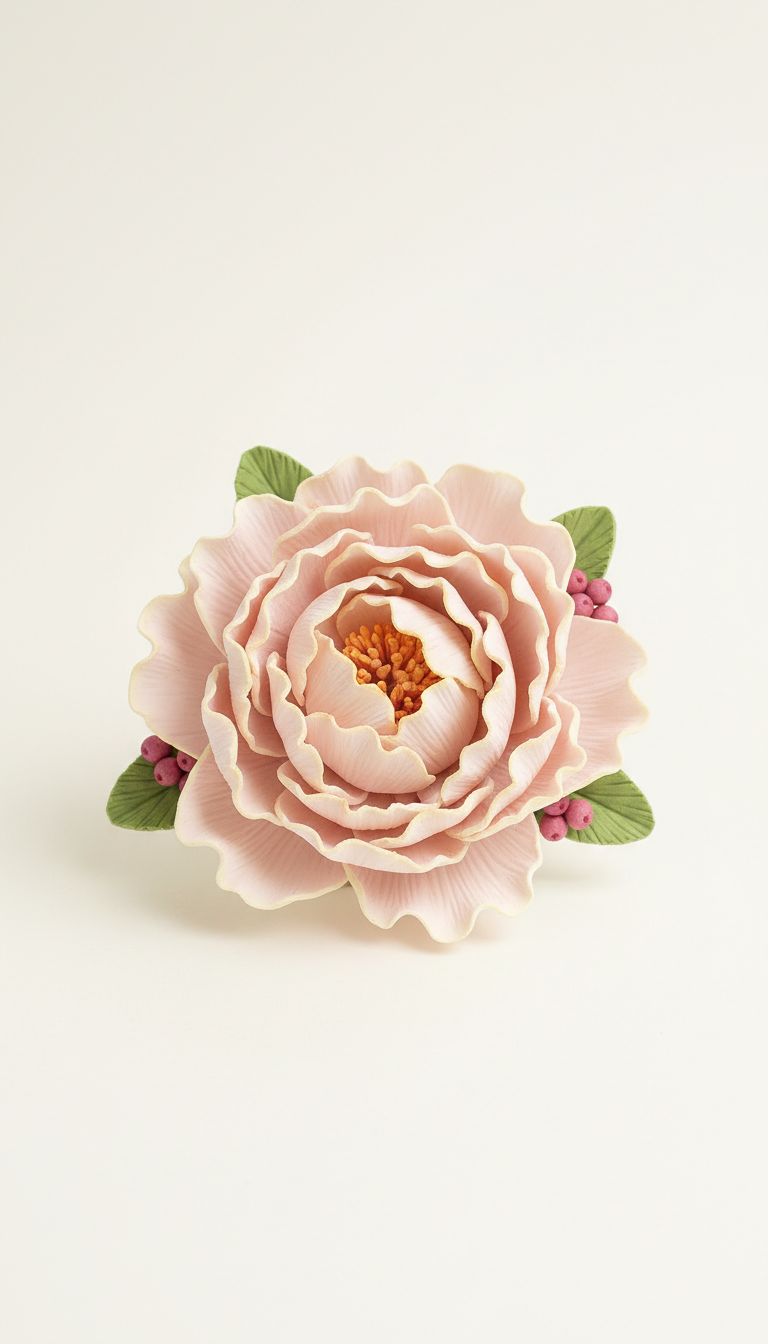 Blush Peony Sugar Flower Topper