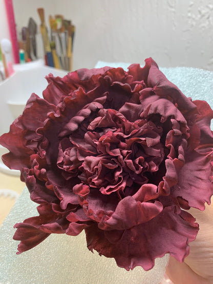 Realistic Flexible Sugar Paste Peony, Realistic Gumpaste Cake Decorations |  Ruffled Peony | Wedding Cake