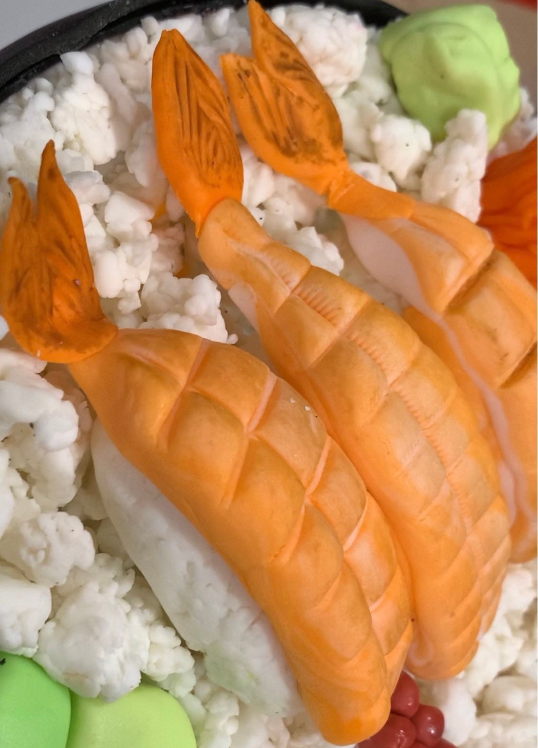 Handmade Edible Sushi Cake Topper, Fondant Sushi Decorations