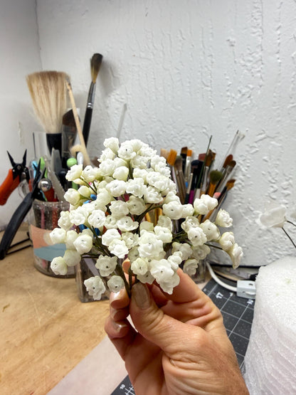 Edible Realistic handmade Baby's Breath, Sugar filler flower,  Gumpaste Cake Topper