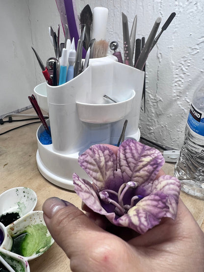 Handmade Edible Henbane Cake Flowers: Flexible Paste Wedding Topper