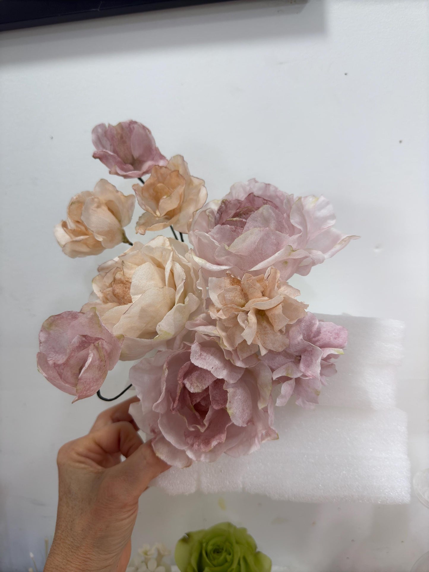 Wafer Paper Rose Cake Toppers: Vegan Wedding Birthday Decor