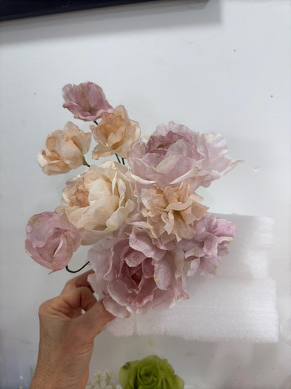 Wafer Paper Rose Cake Toppers: Vegan Wedding Birthday Decor