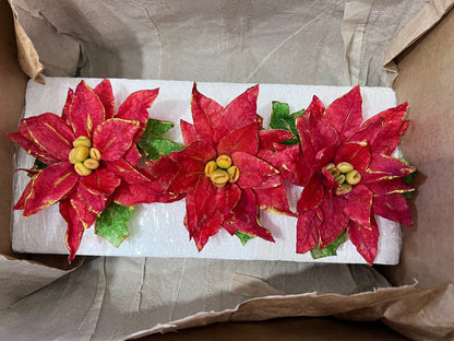 Edible Wafer Paper Poinsettia: Vegan Christmas Cake Topper