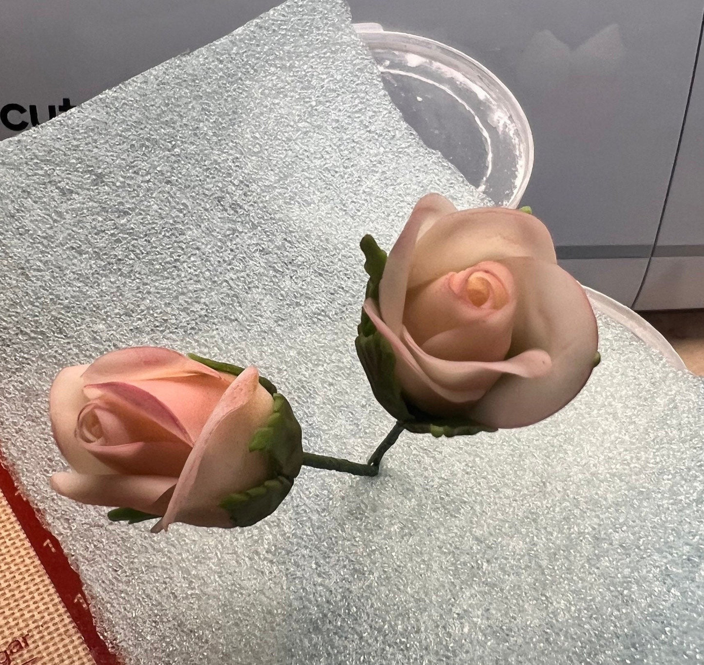 Edible Rosebud Cake Toppers: Flexible Sugar Flowers, Wedding Birthday Decoration