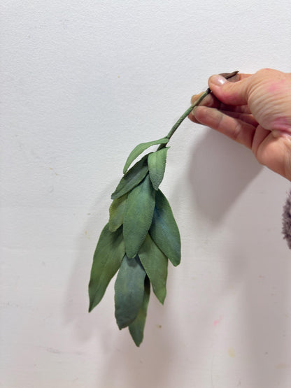 Edible Realistic Handmade Sage Leaves Spray, Foliagee Filler Cake Topper, Flexible Paste.