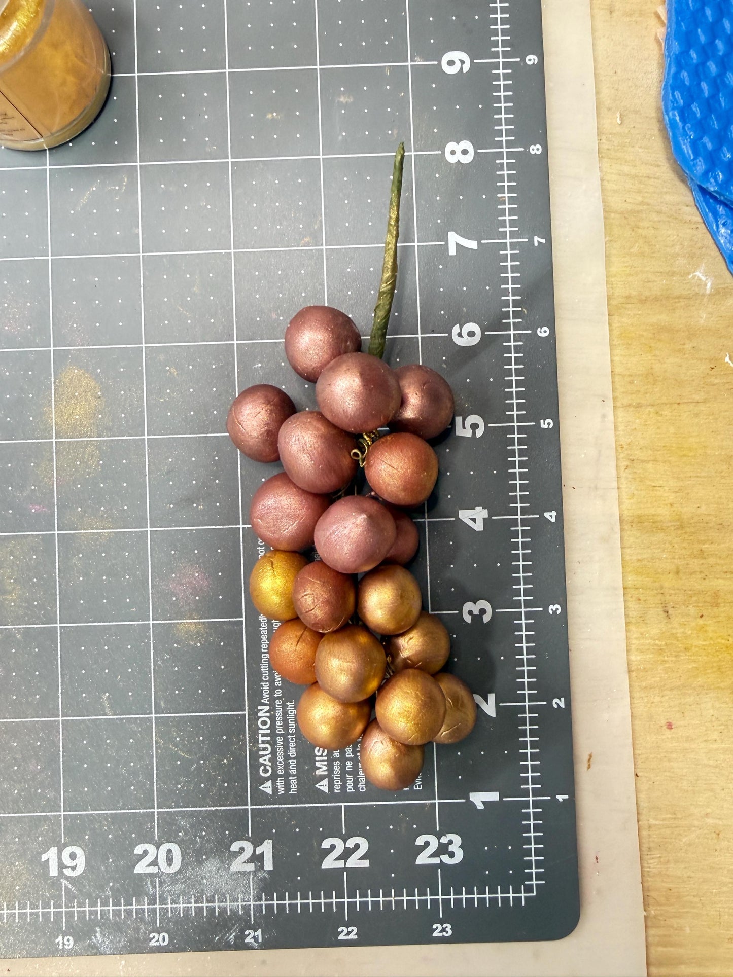 Realistic Gum Paste Grape Cake Topper: Edible Wedding Decoration