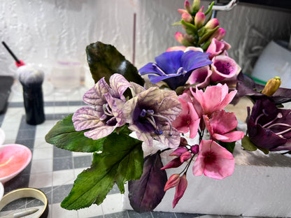 Handmade Edible Henbane Cake Flowers: Flexible Paste Wedding Topper