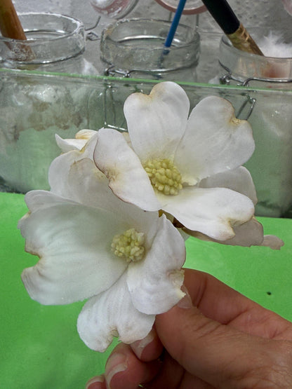 Edible Dogwood Flowers: Flexible Paste Cake Toppers, Set of 3