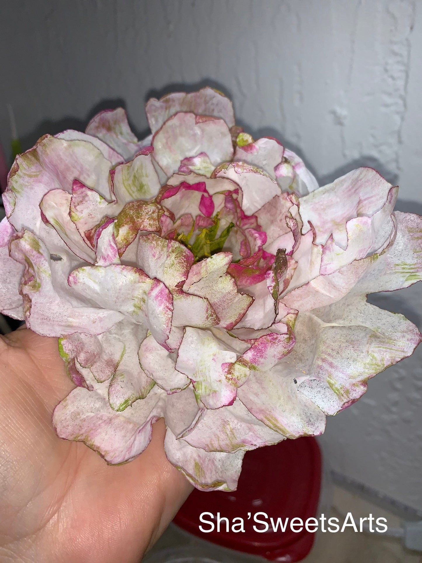 Wafer Paper Peony Cake Toppers: Vegan Wedding & Birthday Decor