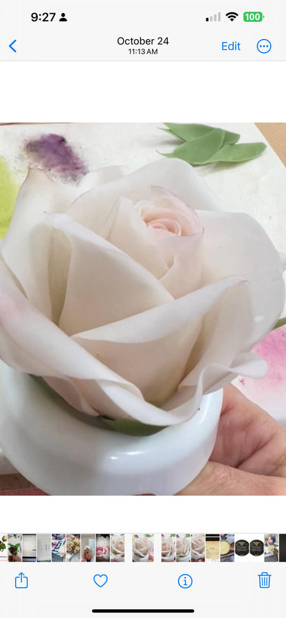 Edible Sugar Roses for Cakes | Realistic Wedding Cake Flowers | Flexible Gum Paste Cake Topper| Flexible & Nonbreakable for Safe Shipping