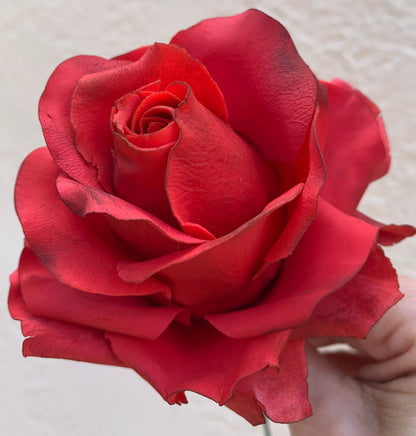 Handmade Edible Jumbo Rose Cake Topper: Flexible Vegan Paste Flower (7-7.5")