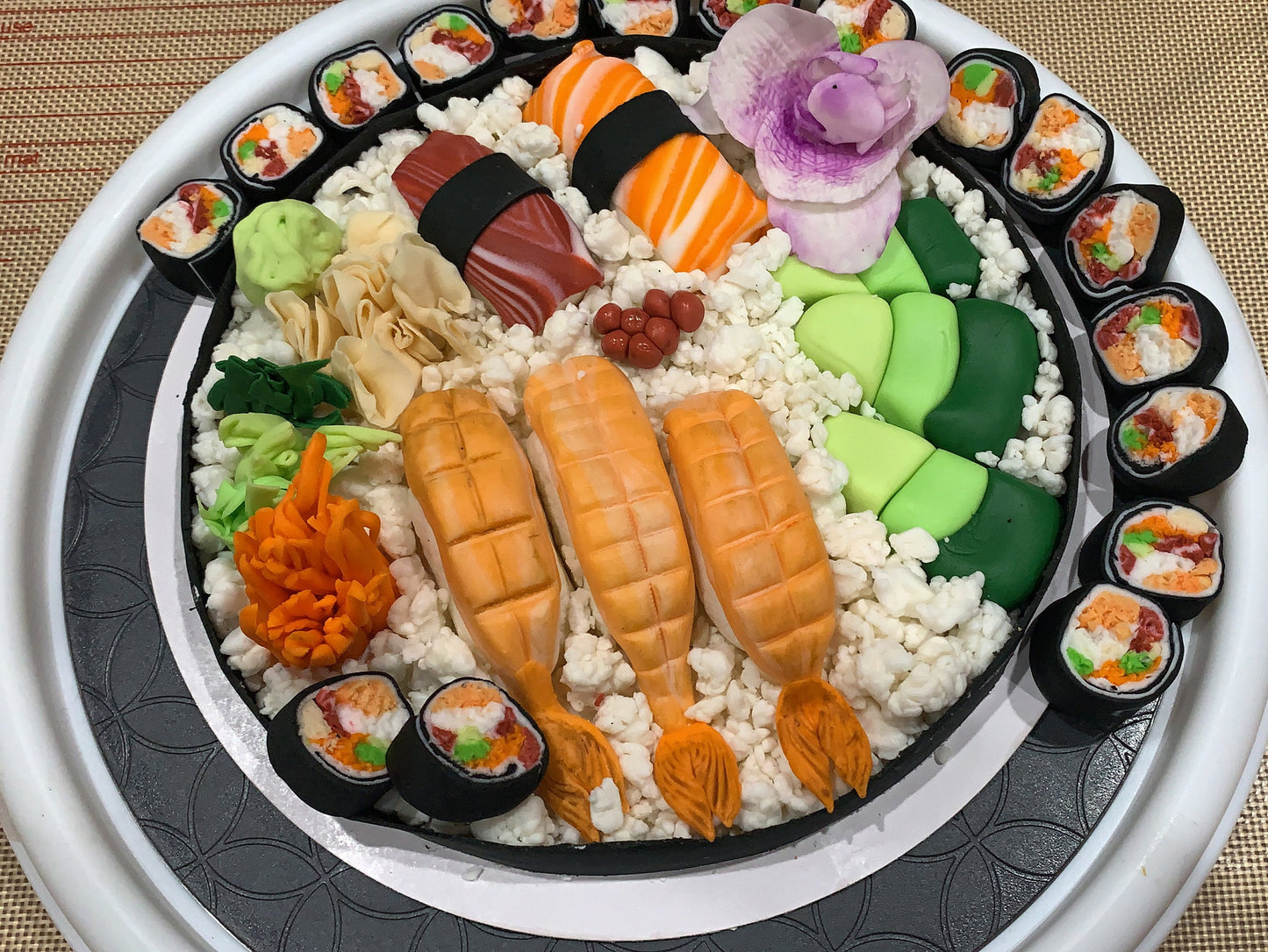 Handmade Edible Sushi Cake Topper, Fondant Sushi Decorations
