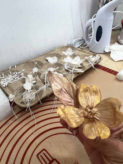 Edible Dogwood Flowers: Flexible Paste Cake Toppers, Set of 3