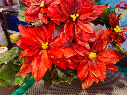 Edible Wafer Paper Poinsettia: Vegan Christmas Cake Topper