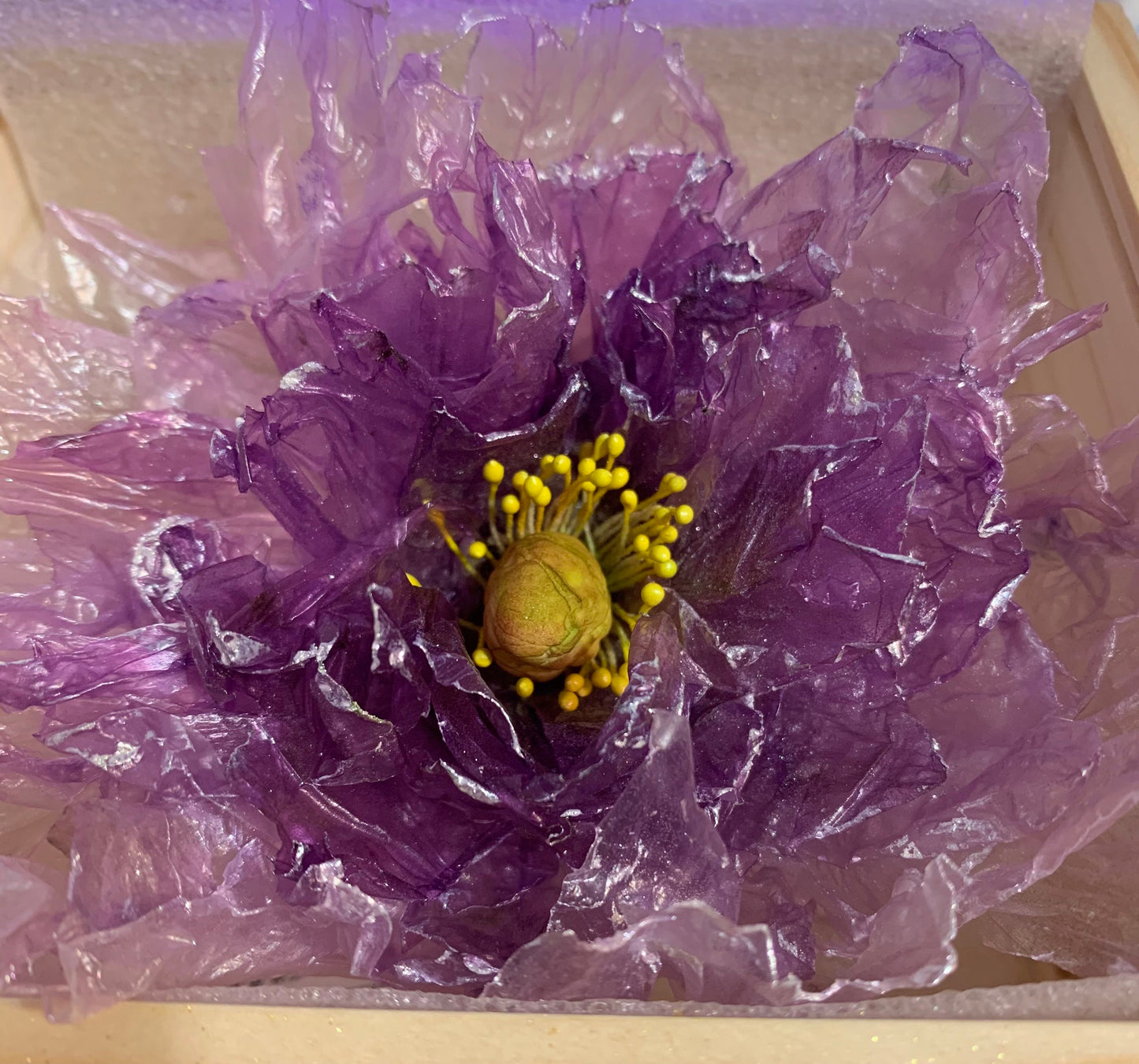 Handmade Rice Paper Peony Cake Topper: Edible Vegan Flower Decor