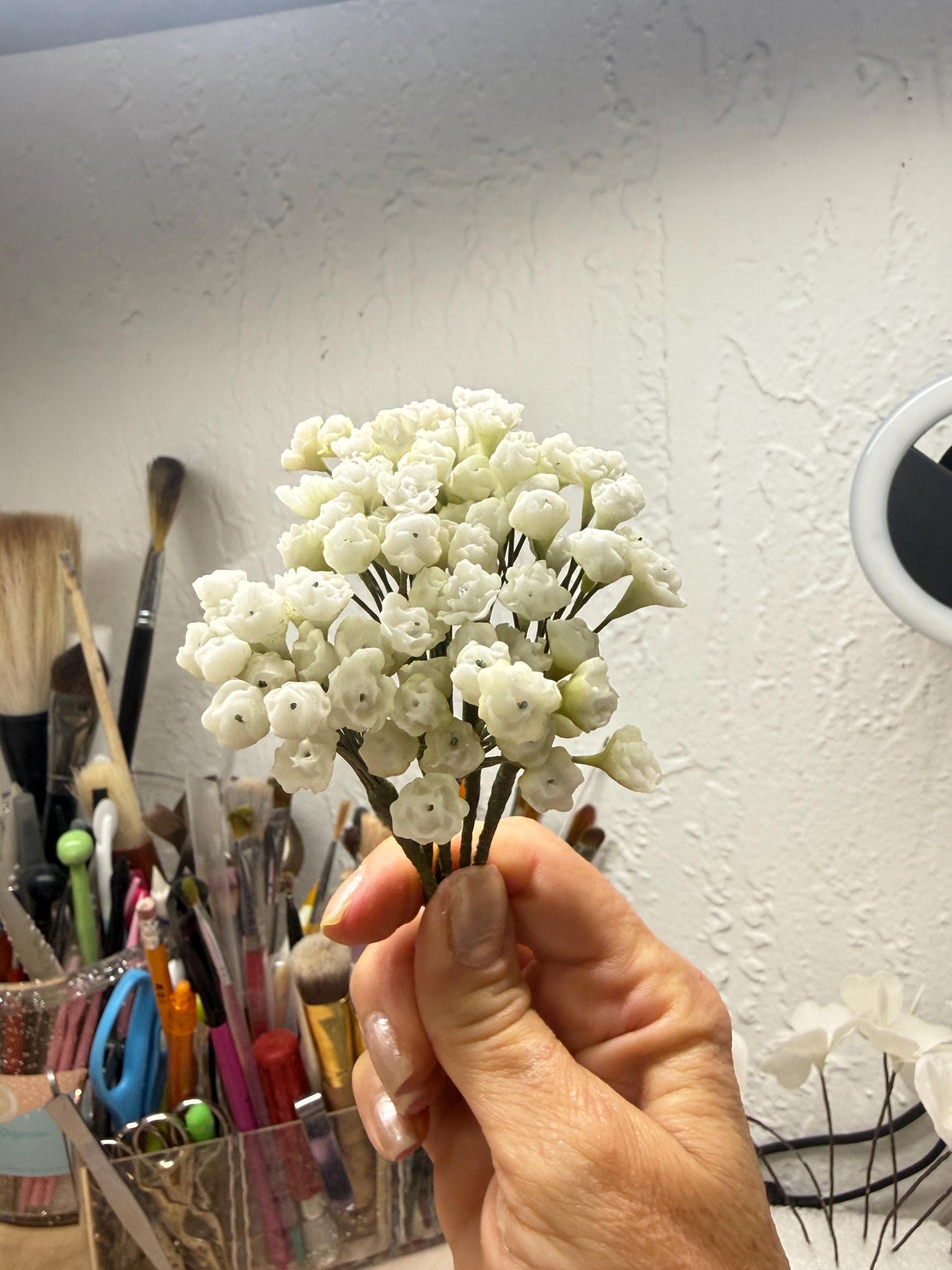 Edible Realistic handmade Baby's Breath, Sugar filler flower,  Gumpaste Cake Topper