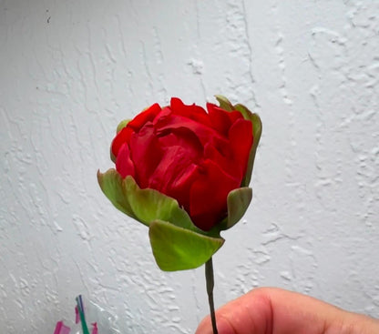 Edible Sugar Flower Cake Topper: Rose, Peony Arrangement