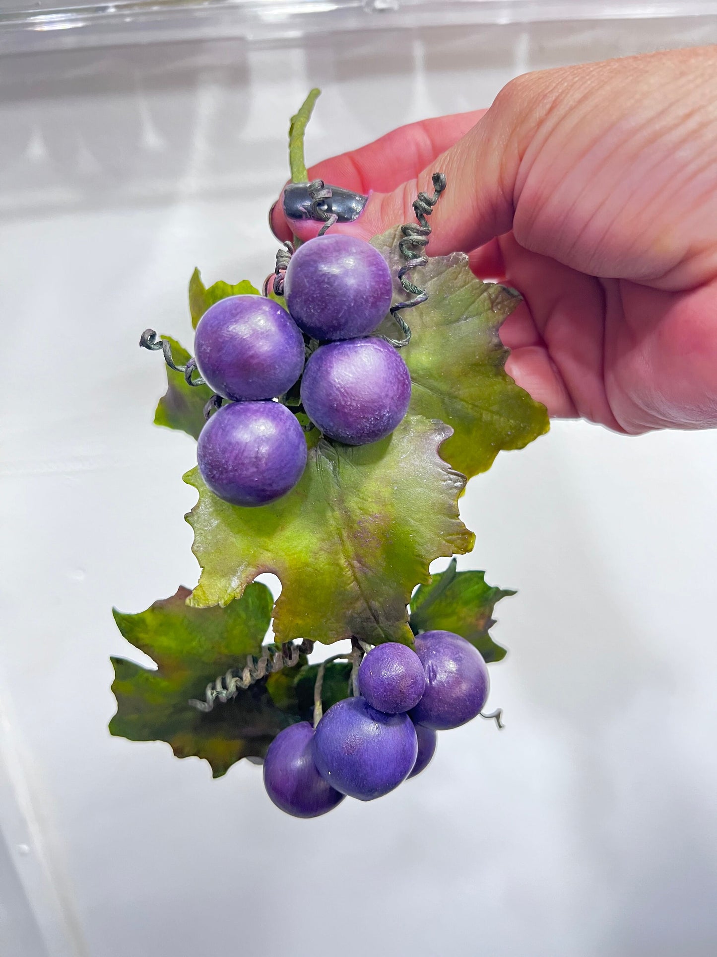Realistic Gum Paste Grape Cake Topper: Edible Wedding Decoration