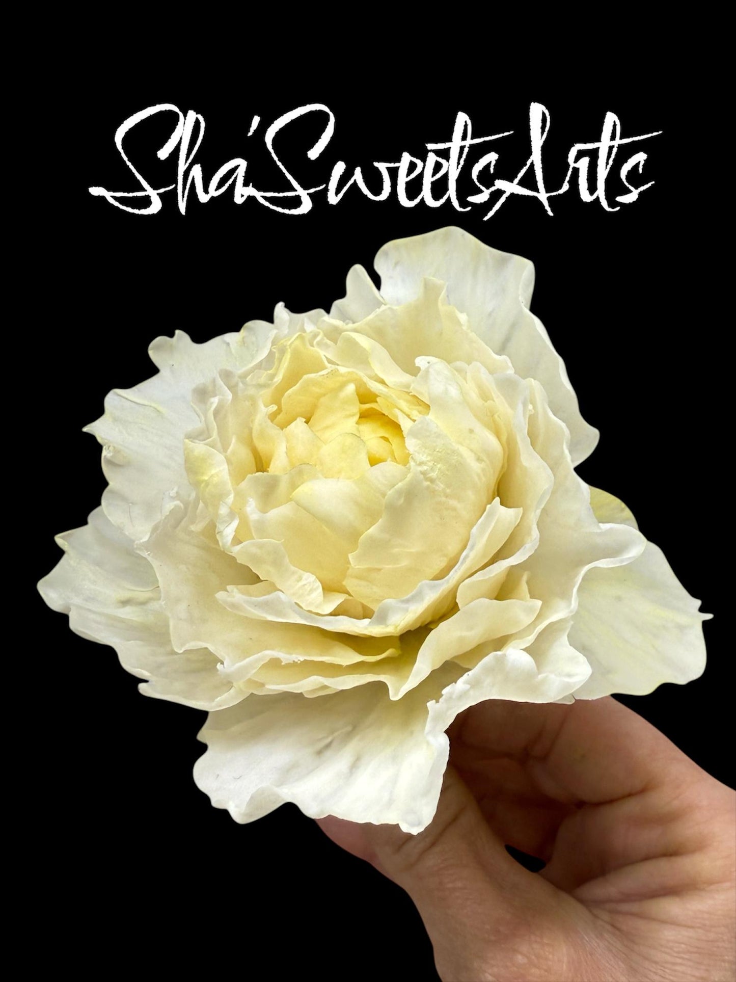 Realistic Flexible Sugar Paste Peony, Realistic Gumpaste Cake Decorations |  Ruffled Peony | Wedding Cake