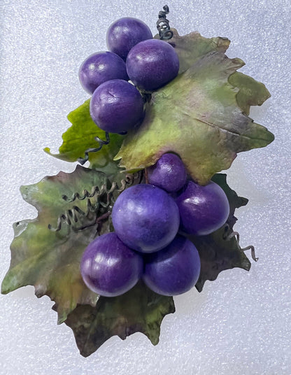 Realistic Gum Paste Grape Cake Topper: Edible Wedding Decoration