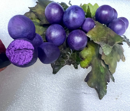 Realistic Gum Paste Grape Cake Topper: Edible Wedding Decoration