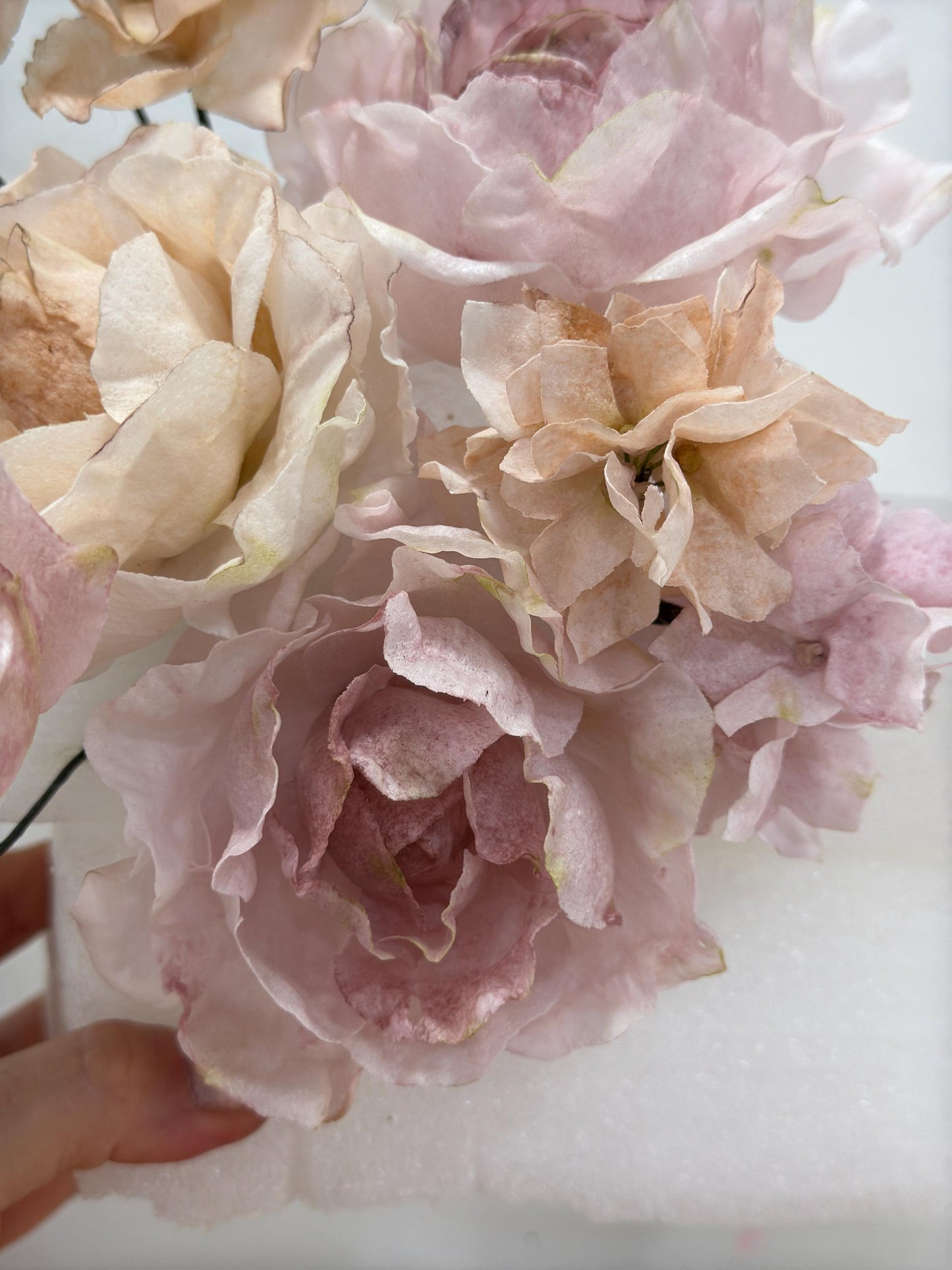 Wafer Paper Rose Cake Toppers: Vegan Wedding Birthday Decor