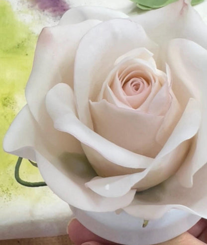 Edible Sugar Roses for Cakes | Realistic Wedding Cake Flowers | Flexible Gum Paste Cake Topper| Flexible & Nonbreakable for Safe Shipping