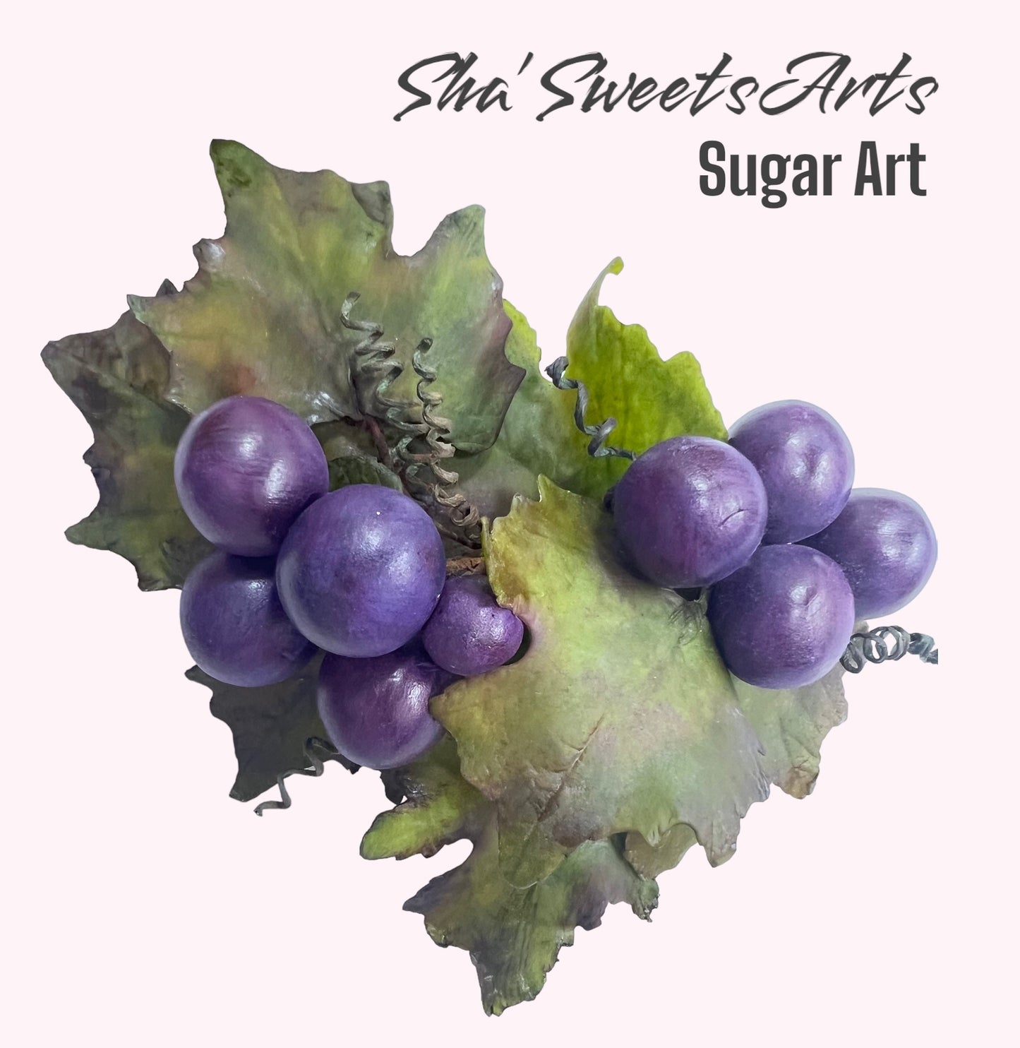 Realistic Gum Paste Grape Cake Topper: Edible Wedding Decoration