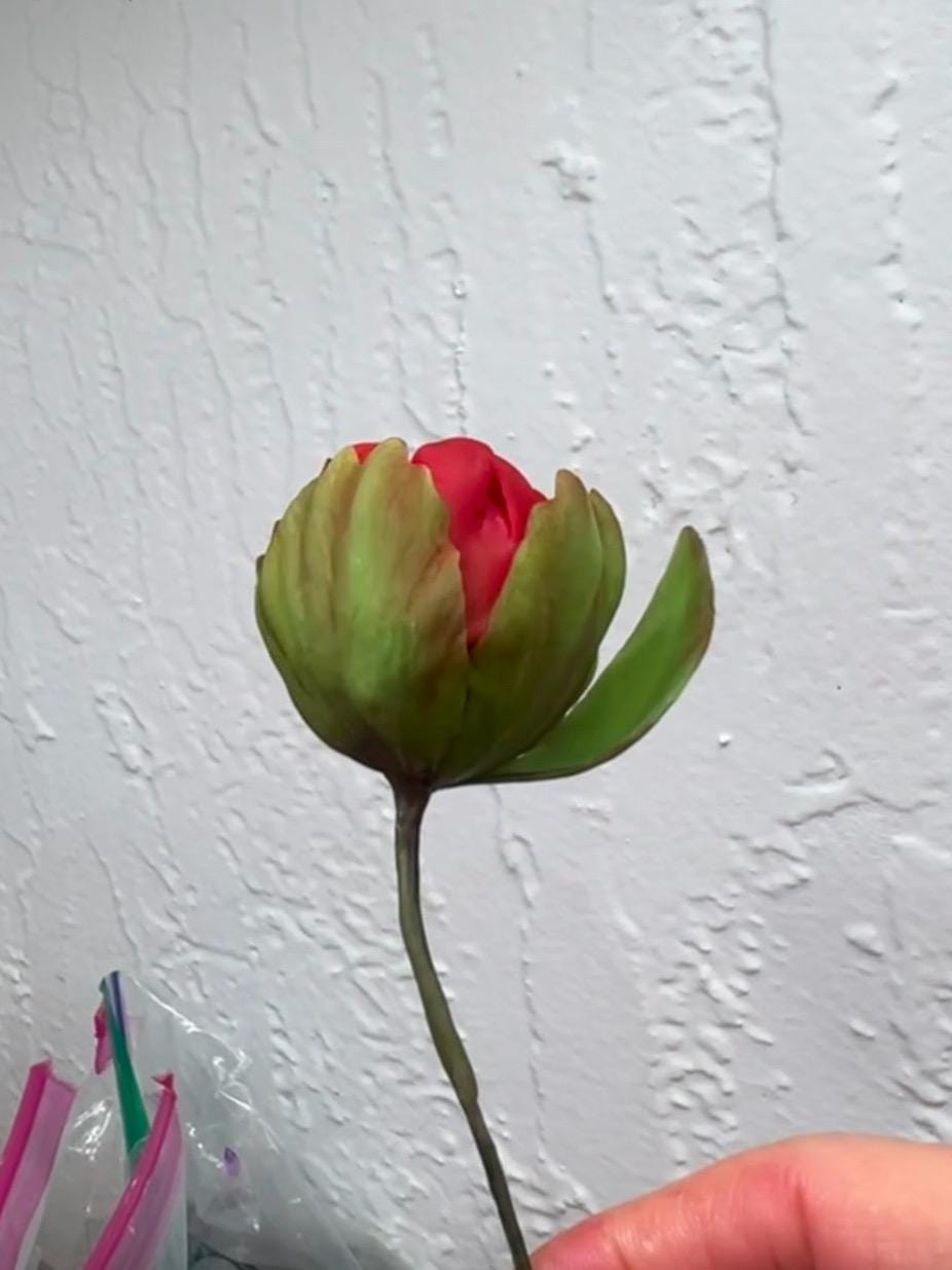 Edible Sugar Flower Cake Topper: Rose, Peony Arrangement