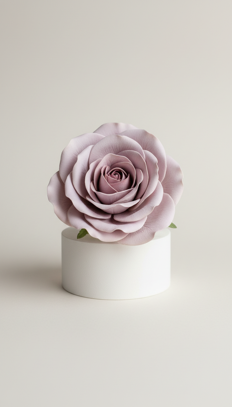 Lavender Rose Sugar Flower Topper