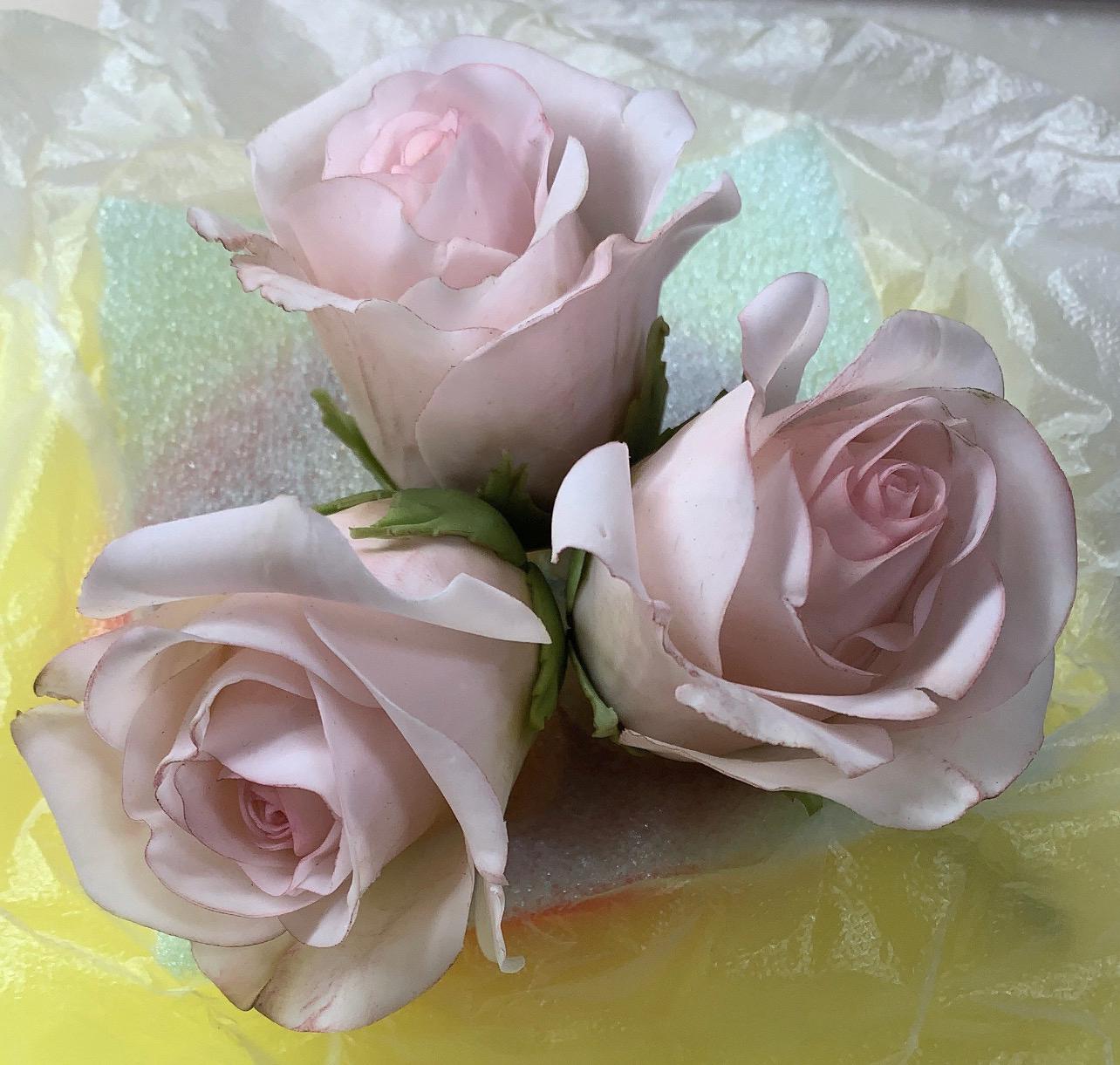 Edible Sugar Flower Cake Topper: Rose, Peony Arrangement