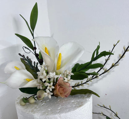 Edible Calla Lily Cake Topper: Flexible Paste Sugar Flower Decoration