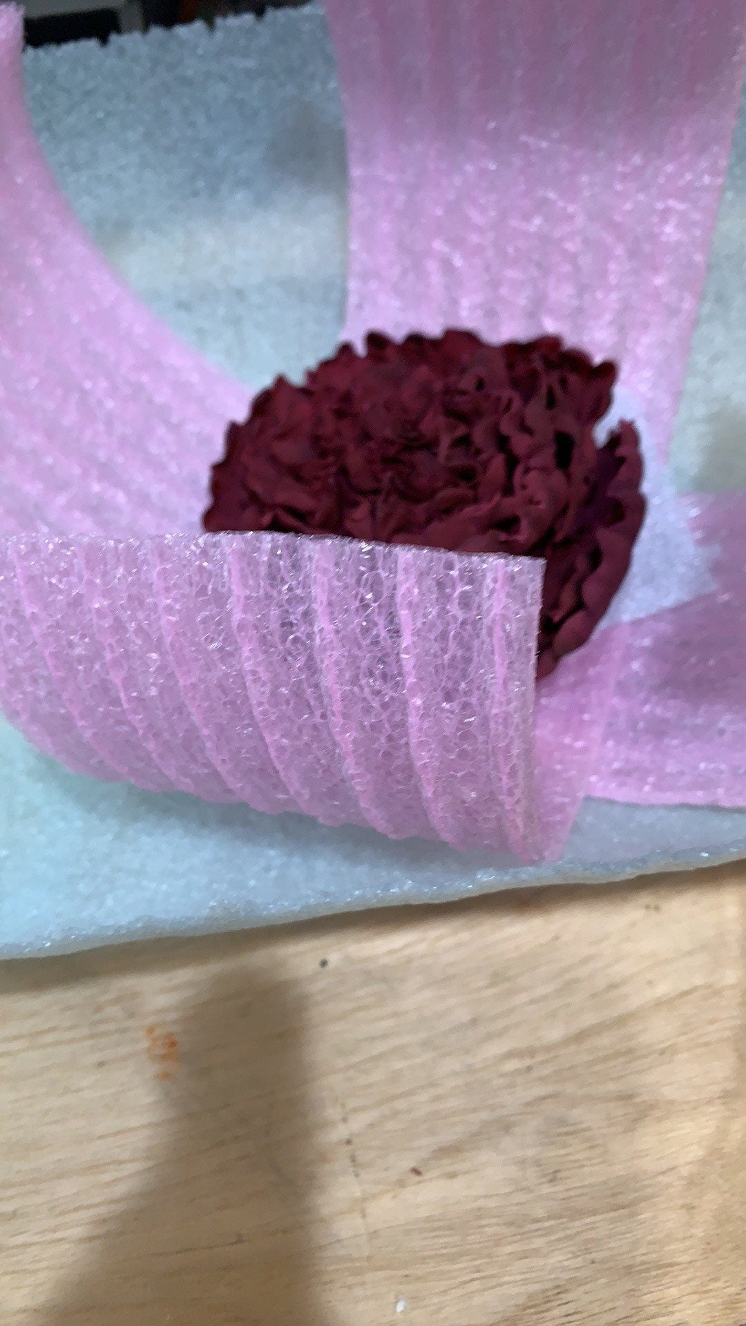 Edible Sugar Flower Cake Topper: Rose, Peony & Leaves Arrangement