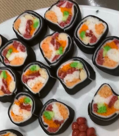 Handmade Edible Sushi Cake Topper, Fondant Sushi Decorations