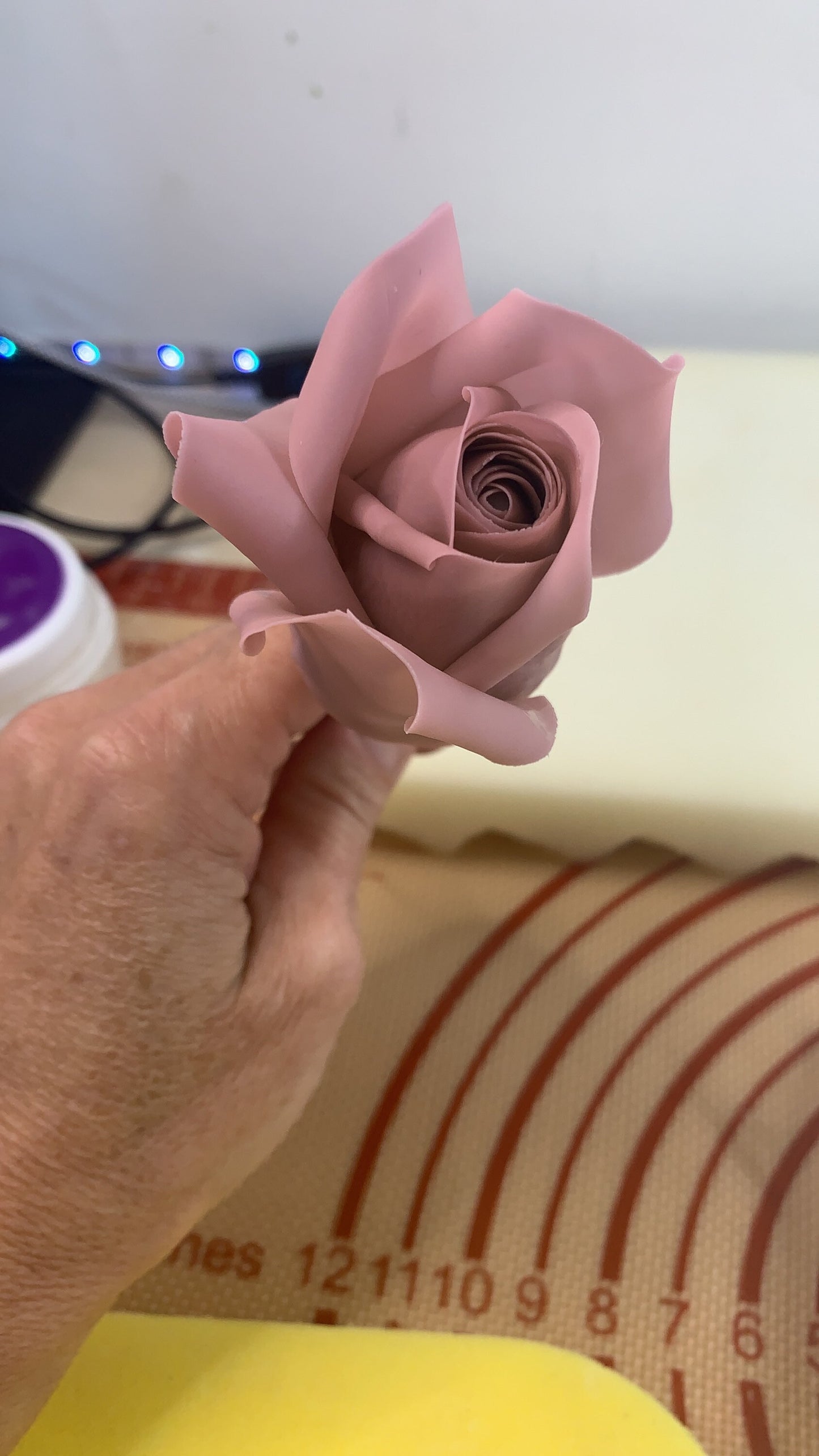 Edible Light Pink Sugar Roses, Handmade Flexible Paste Cake Toppers