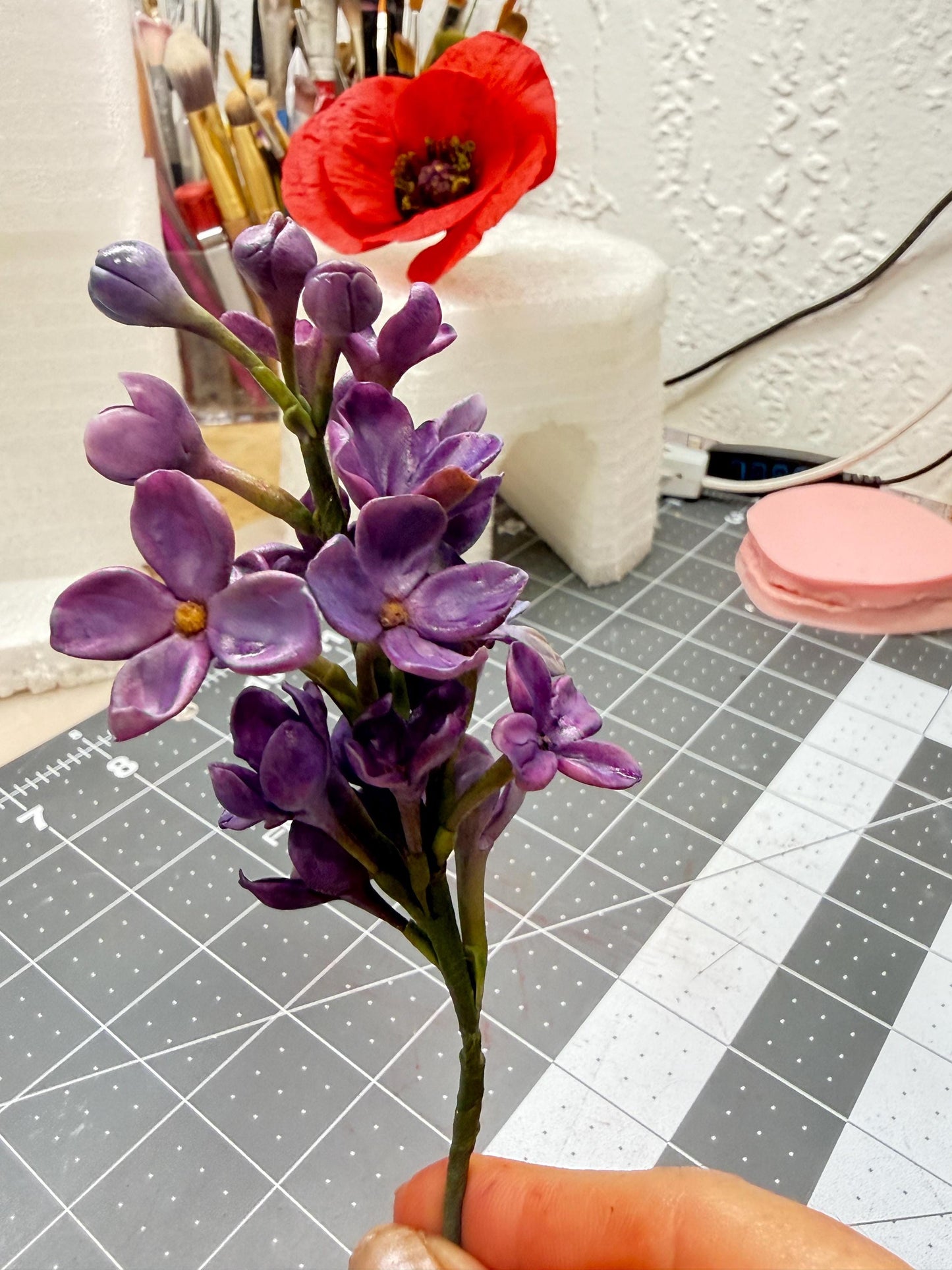Edible Handmade Lilac Flowers Cake Toppers /Flexible Paste/gumpaste/ Fondant/ Birthday Wedding Cake decoration/sugar Flowers Decorations