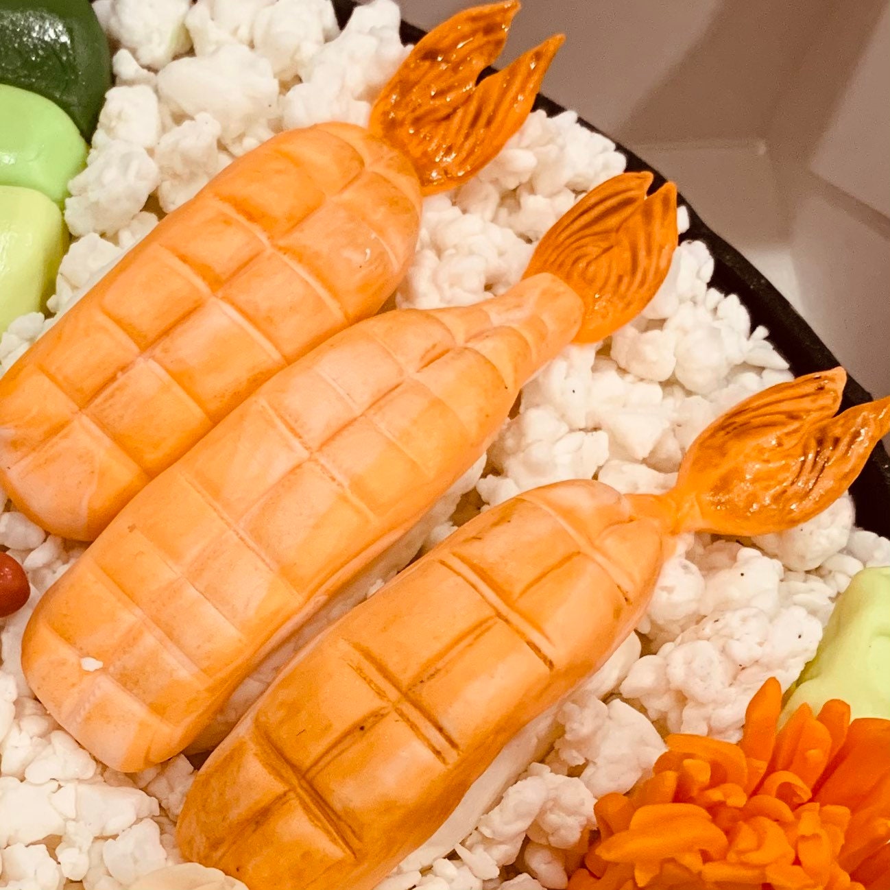 Handmade Edible Sushi Cake Topper, Fondant Sushi Decorations