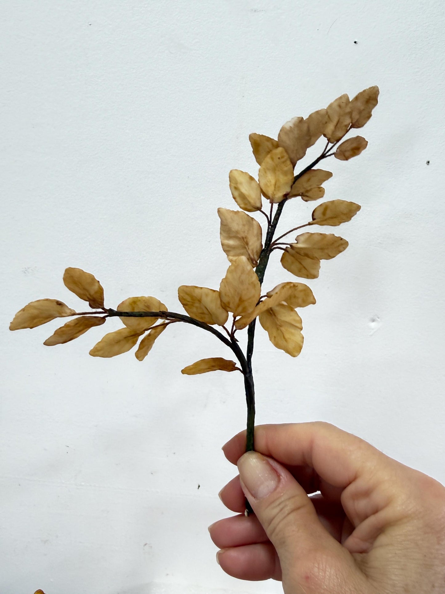 Edible, Flexible Sugar Paste small leaves filler branch   Cake Topper, weddings and birthday cake decoration, 12" Long