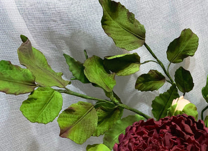 Gumpaste Rose Leaves Spray Cake Topper/ Wedding Cake Decorations|Edible Sugar Toppers
