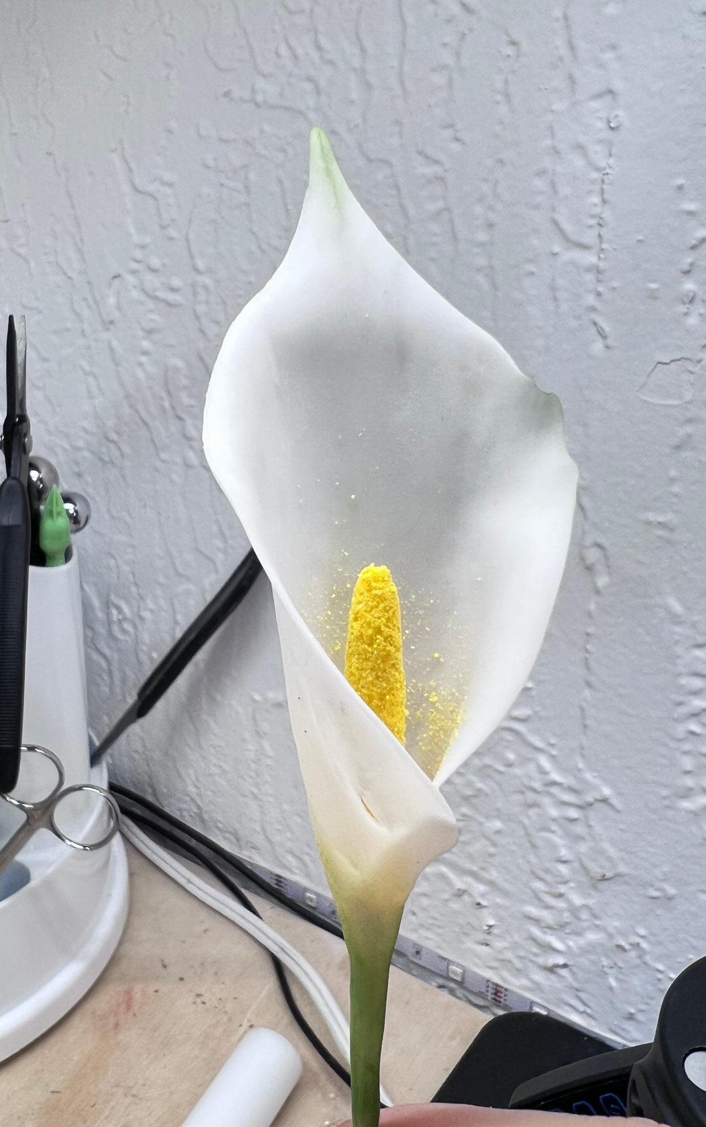 Edible Calla Lily Cake Topper: Flexible Paste Sugar Flower Decoration